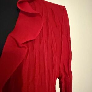 Beautiful red wrinkle blouse.